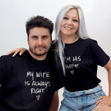 My Wife Is Always Right - Set di 2 Tee Nere